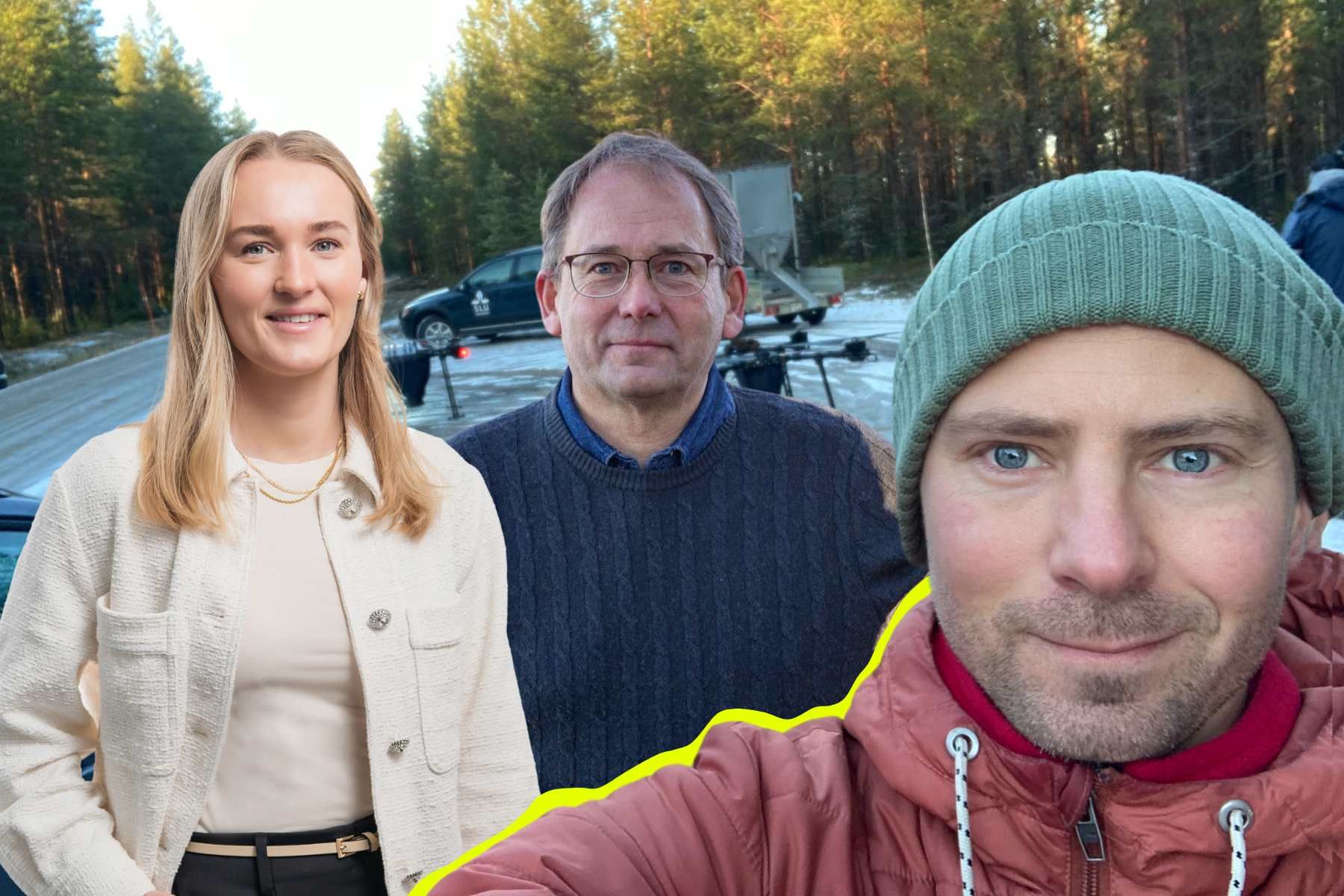 Sara Hjortmar, EIT InnoEnergy, Erik Bengtsson, Södra Ädla, och Elof Winroth, Nordluft. Foto: pressbilder och