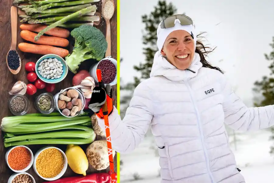 Charlotte Kalla deltar i pilotprojekt för hållbart ätande under den alpina världscupen i Åre. Foto: TT/Canva.