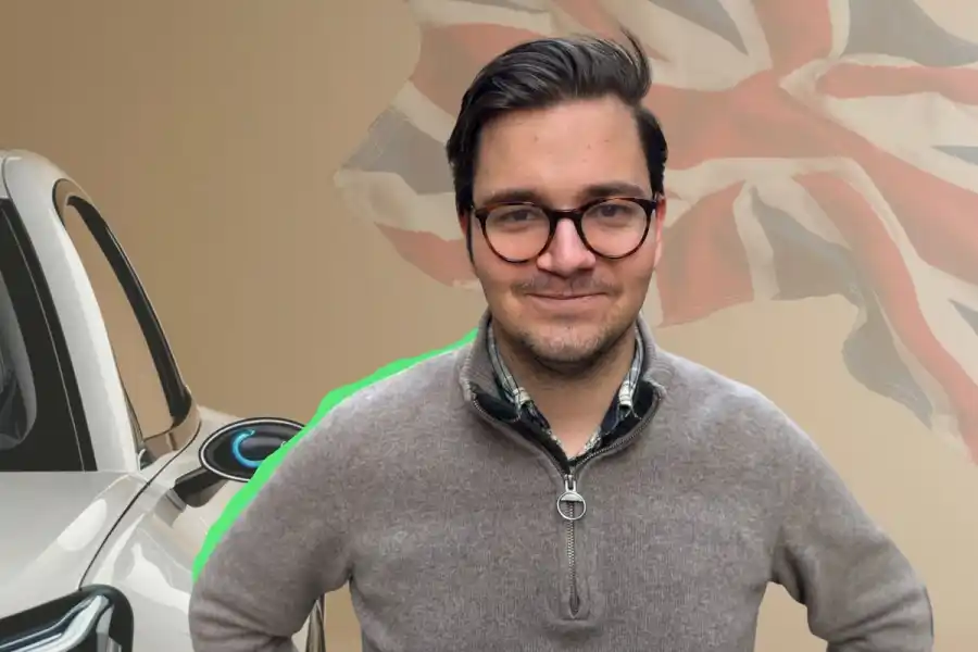 Gabriel Nilsson, redaktör på Energy Loop. Foto: Andreas Jennische / Canva (montage).