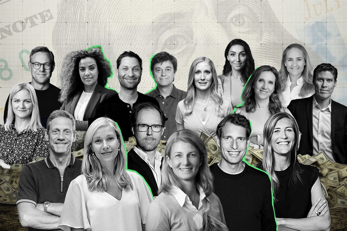 Pressbilder på flera investerare som nämns i texten. Grafik: Diana Demin.