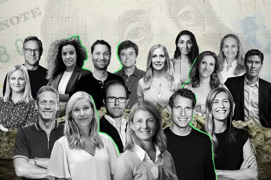 Pressbilder på flera investerare som nämns i texten. Grafik: Diana Demin.