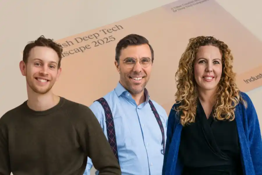 Mattias Bertolino, Patrik Sobocki och Sara Frykstrand Ångström på Industrifonden. Foto: Pressbilder.