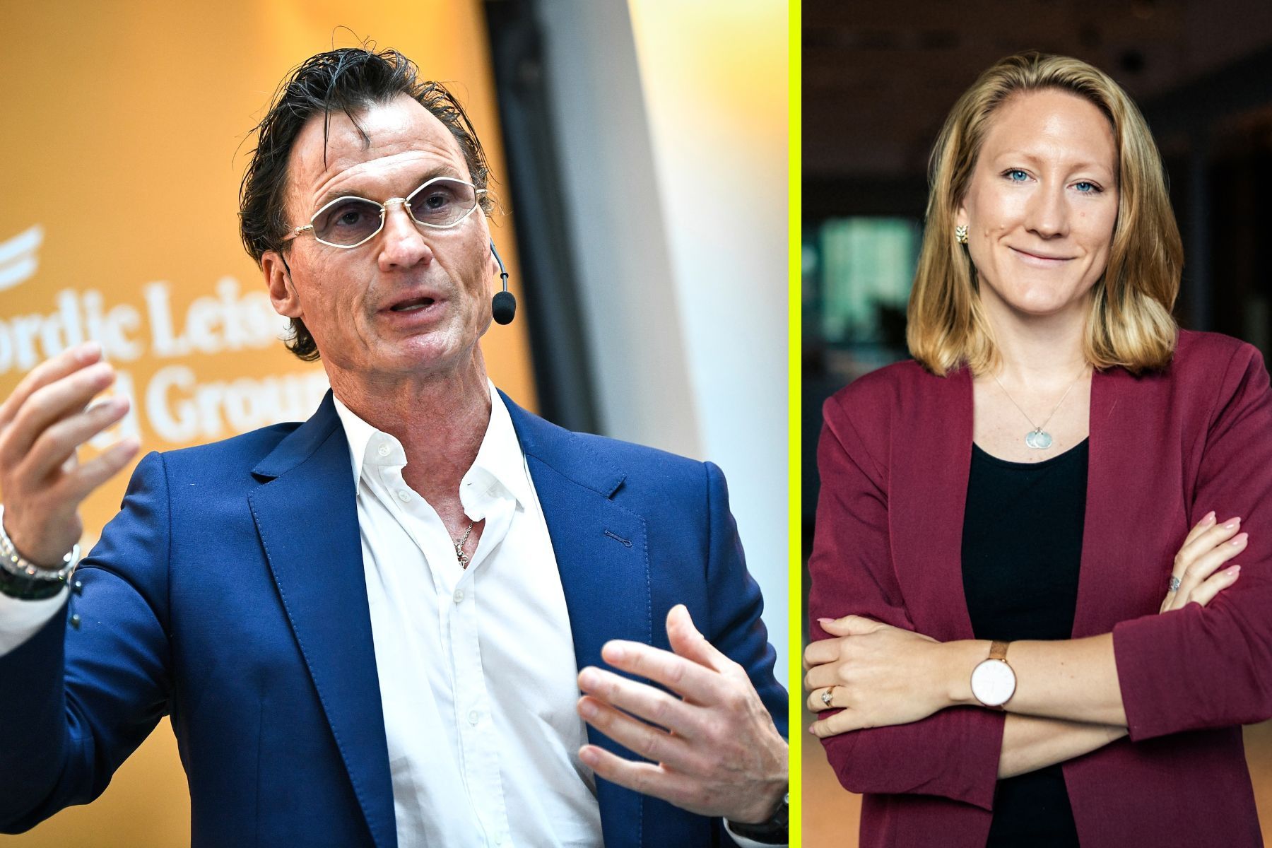 Petter Stordalen och Elin Penttilä. Foto: TT / Pressbild.