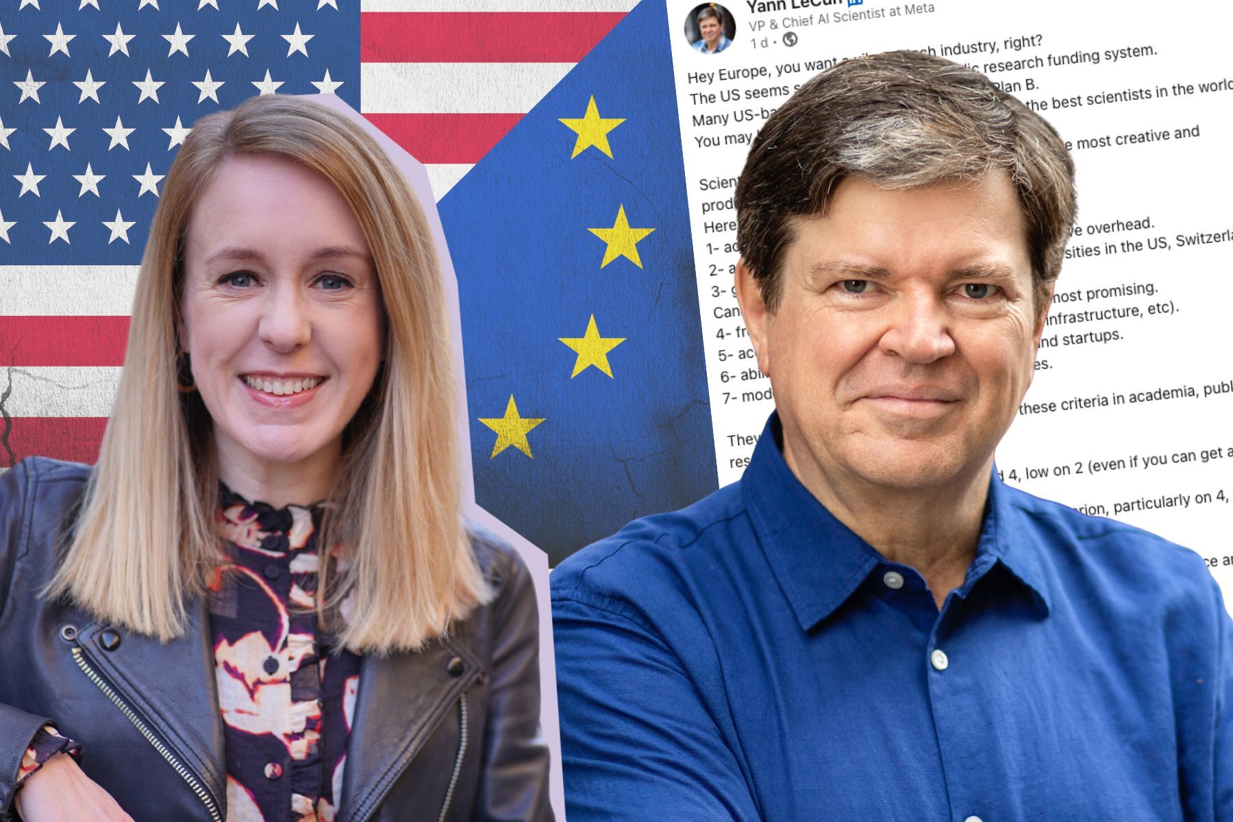 Impact Loop's Maddy Savage and Meta’s Chief AI scientist Yann LeCun. Photo: Impact Loop/Meta