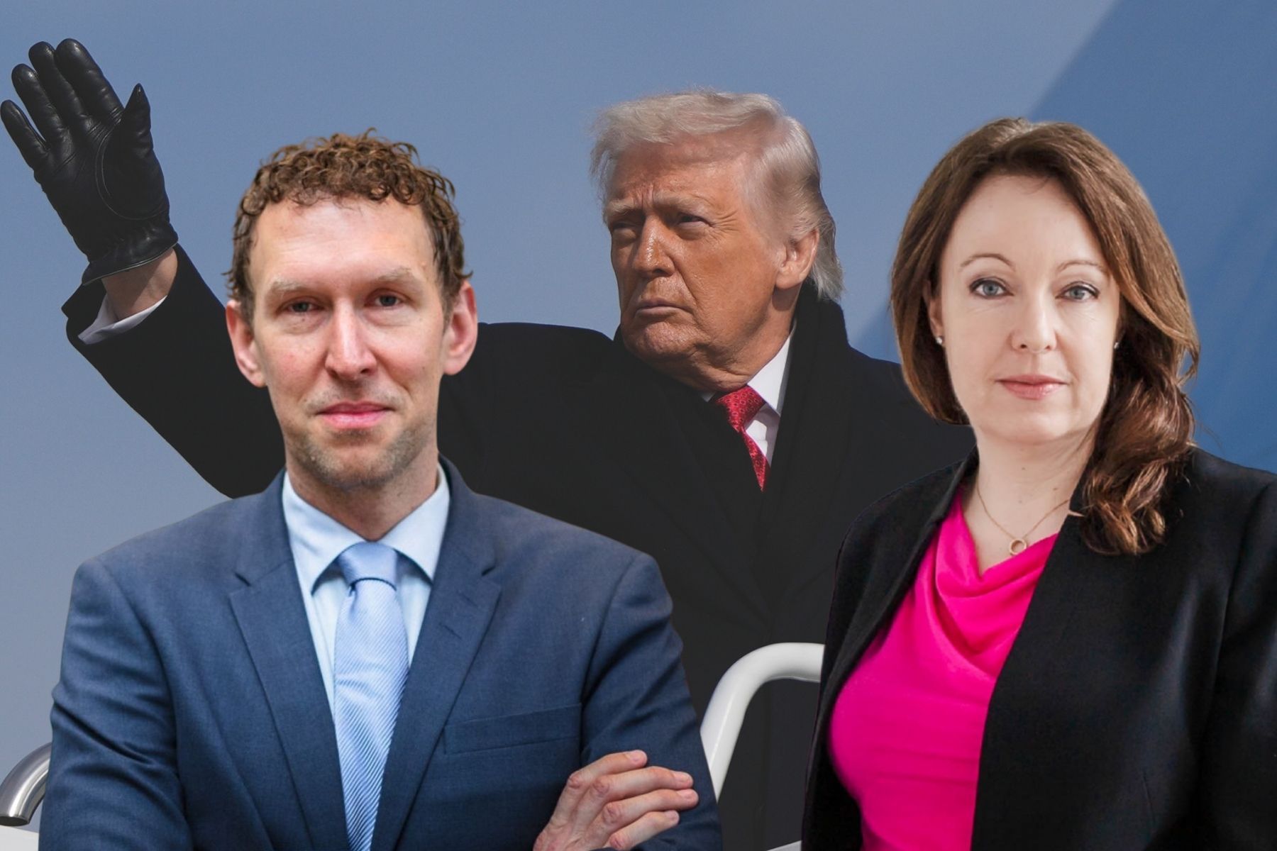 Jacob Stedman, Donald Trump och Anna Borg. Foto: Pressbild / TT.