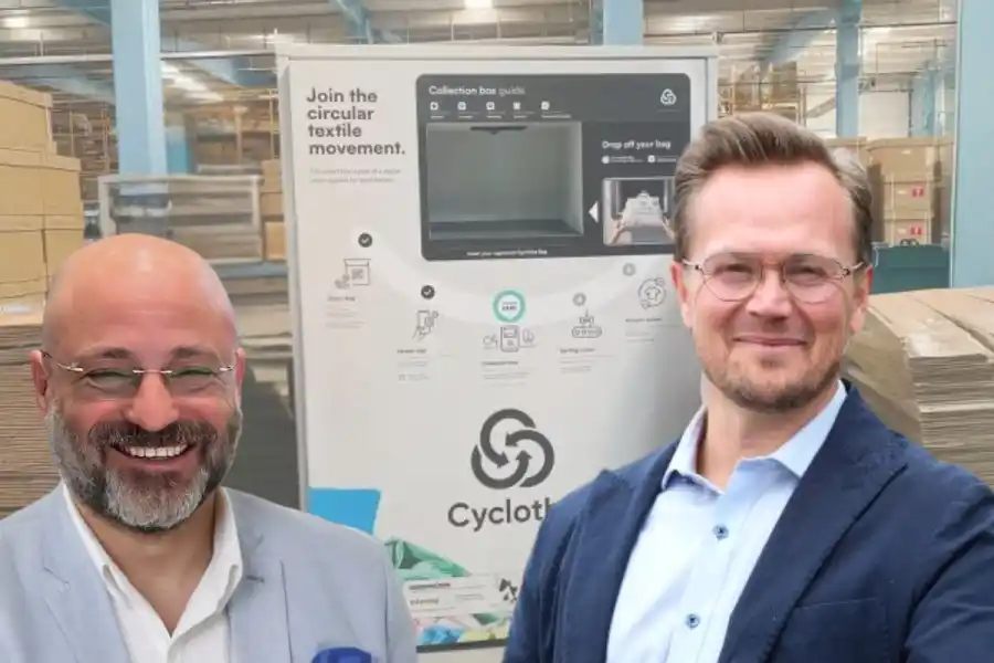 Halit Kosmaz och Calvin Wolley på Cyclothe. Pressbilder (montage).