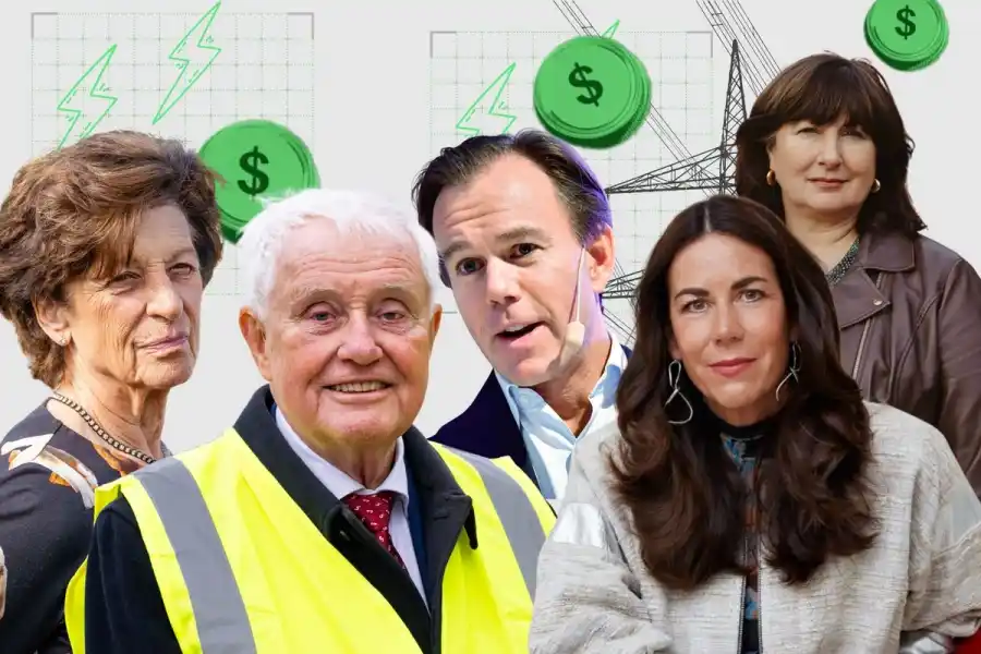 Antonia Ax:son Johnson, Dan Sten Olsson, Karl-Johan Persson, Caroline Berg och Jane Walerud. Foto: Pressbilder/TT. Grafik: Energy Loop.