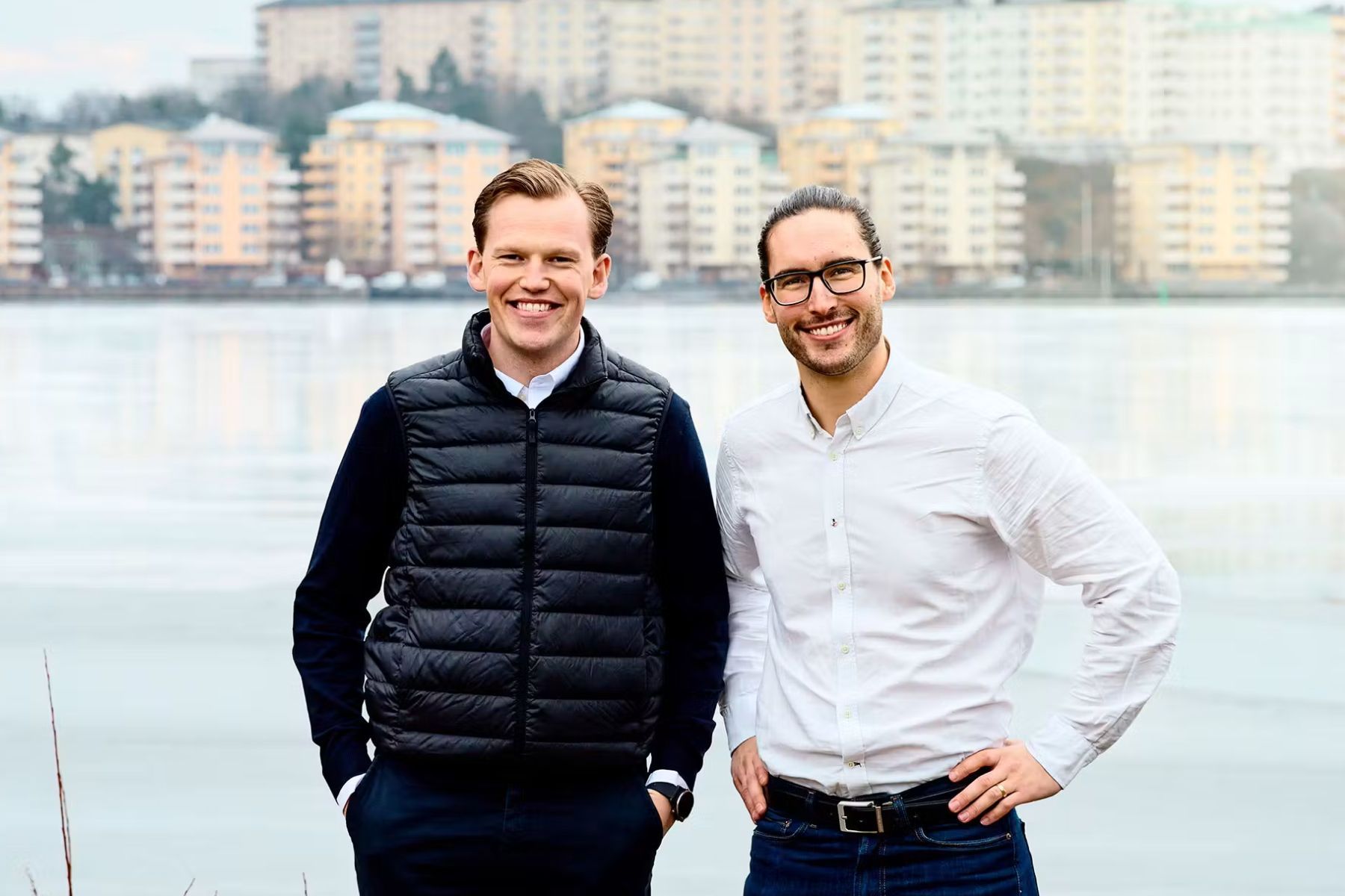 Grundarna av Luma Energy Hugo Ringborg Larsson och Linus Baihofer Werner. Pressbild.