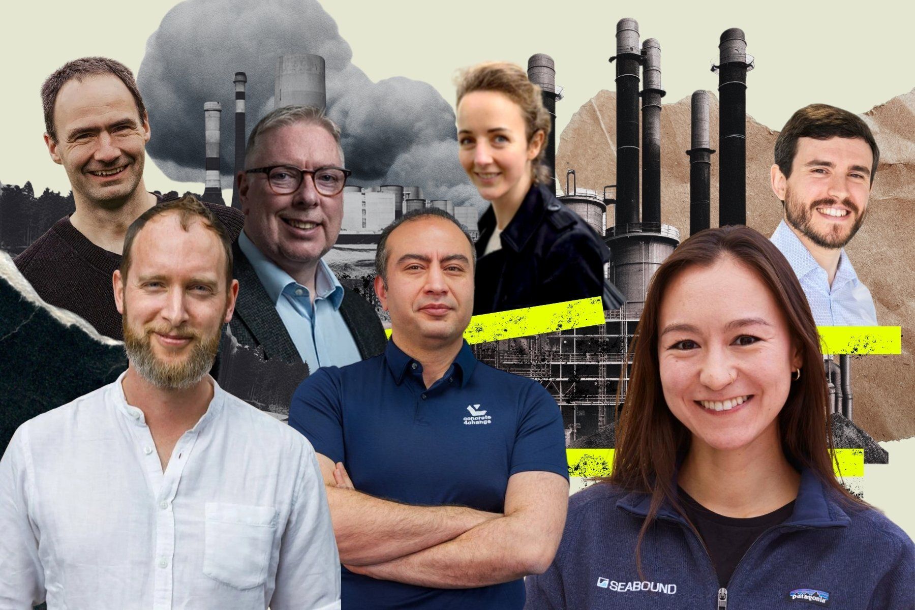 Some of the CEOs and founders of our carbon capture deep dive. Graphics by Impact Loop.