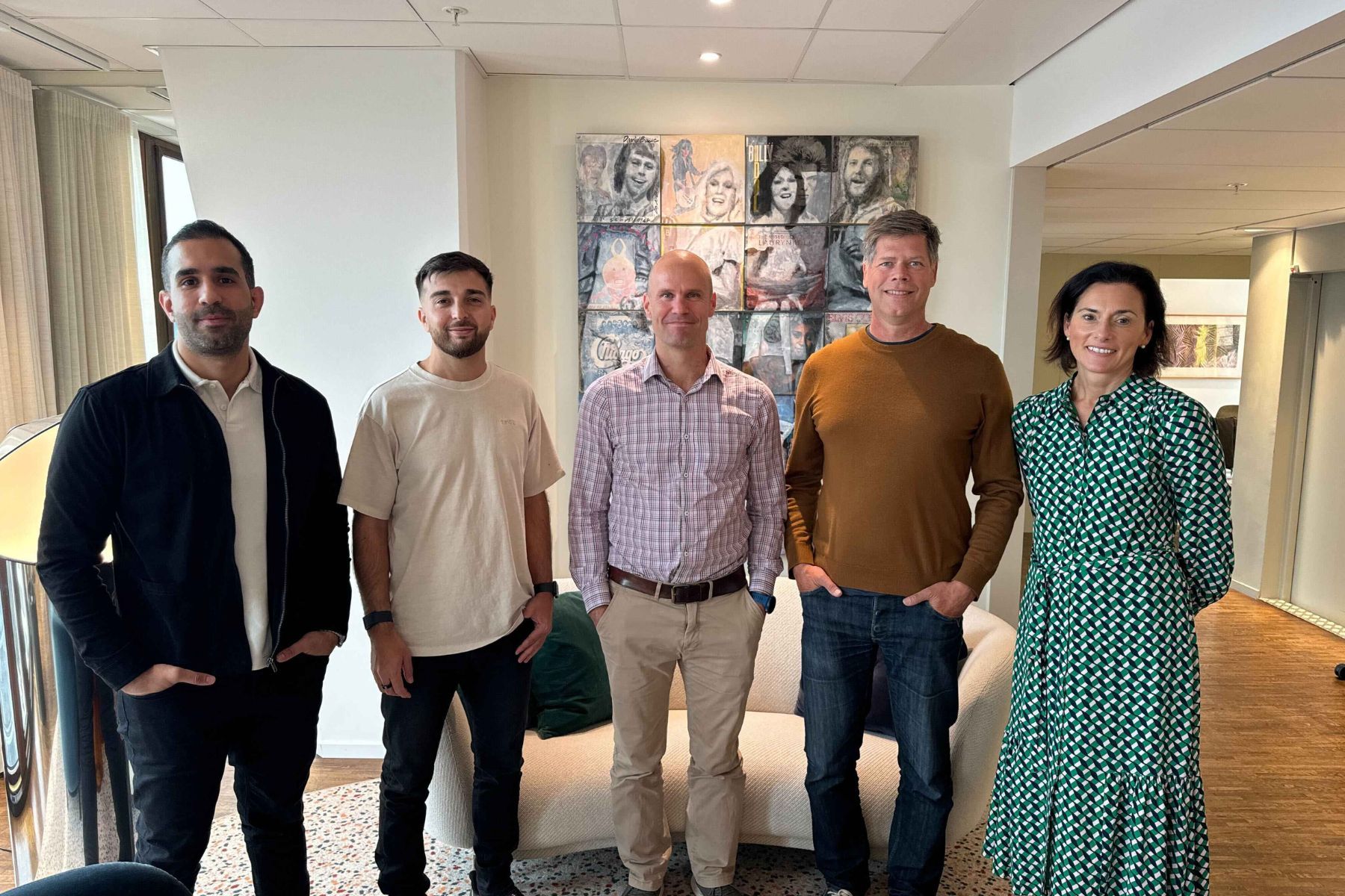 Adam Aljaraidah, medgrundare, Treebula, Arez Hossein, vd, Devi, Martin Pilstjärna, Qarlbo Biodiversity, Per Eriksson, vd, Orsa Besparingskog, Aleksandra Holmlund, vd, Qarlbo Biodiversity. Foto: pressbild.