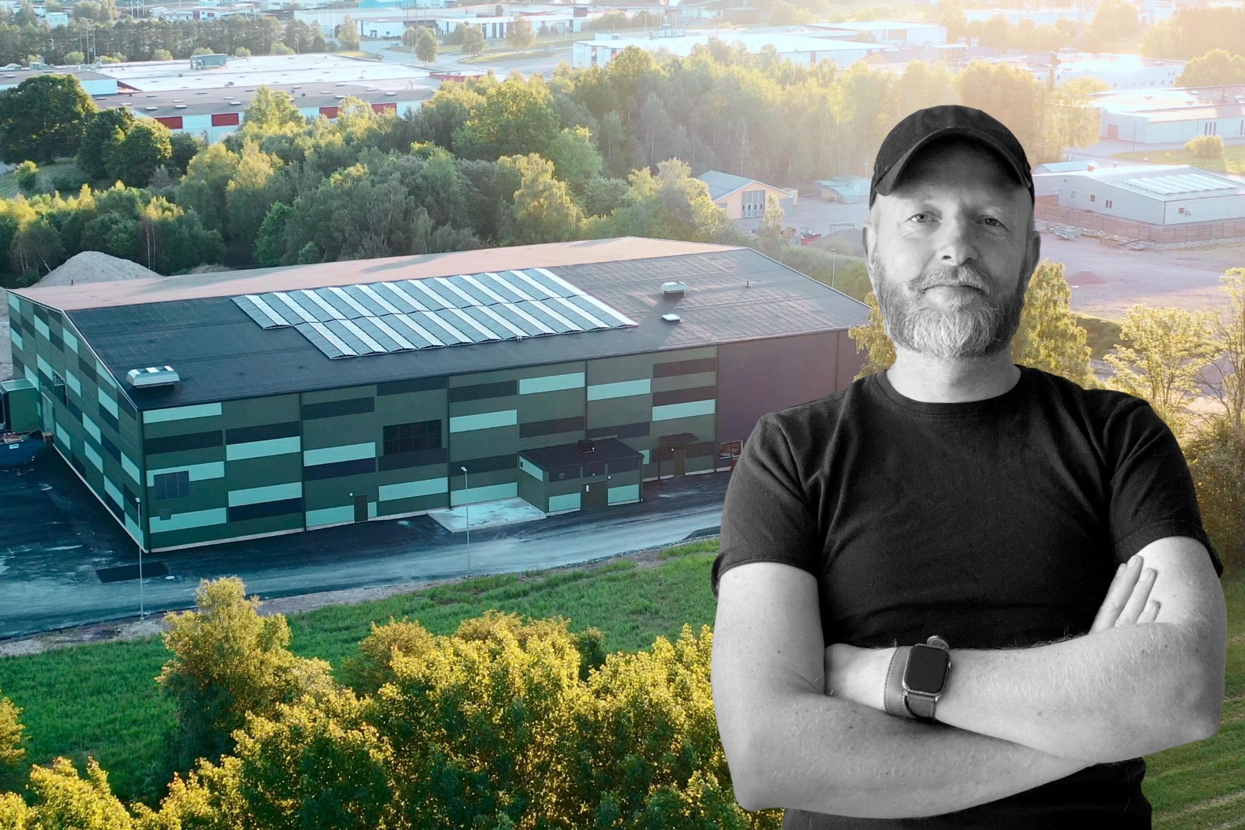 Anders Breitholtz, vd och medgrundare, PaperShell. Pressfoto, collage av Impact Loop.