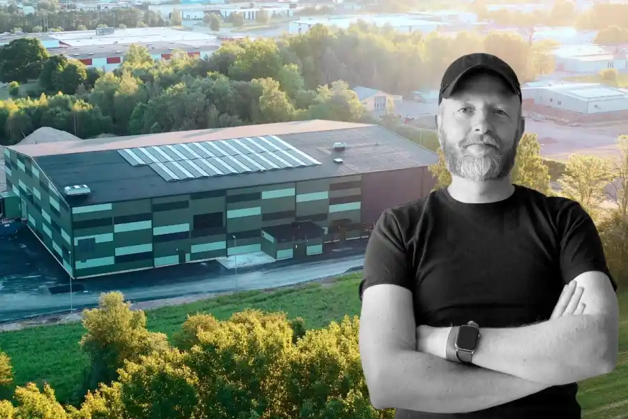 Anders Breitholtz, vd och medgrundare, PaperShell. Pressfoto, collage av Impact Loop.