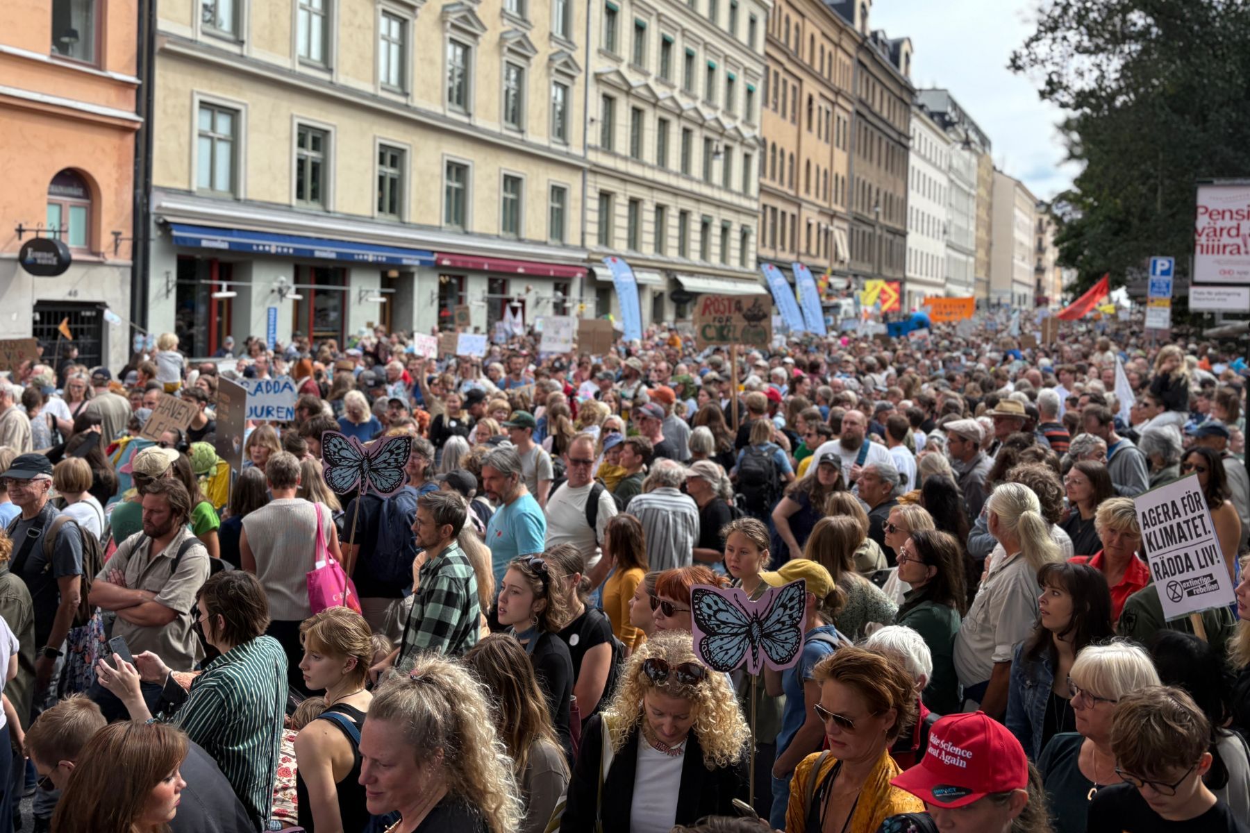 Klimatdemonstration i Stockholm 2026. Foto: Andreas Jennische.
