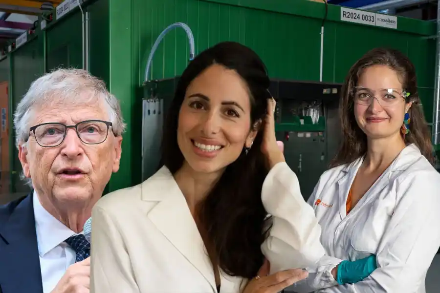 Bill Gates, Susanne Najafi, Backing Minds, och Suzanne Zamany Andersen, Nitrovolt. Foto: TT / pressbilder.