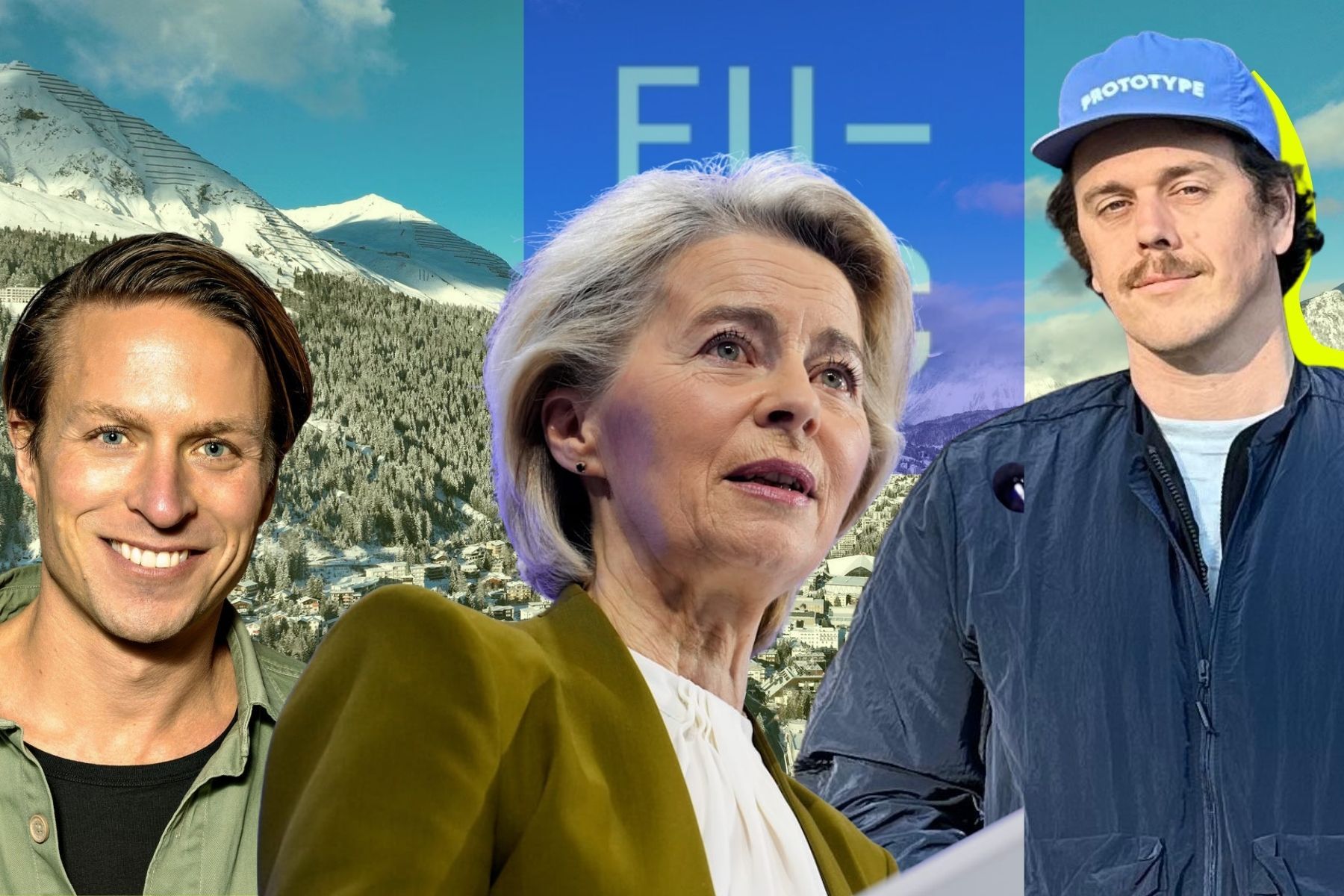 Erik Lindblad, Ursula von der Leyen och Andreas Klinger. Foto: Pressbilder (montage).