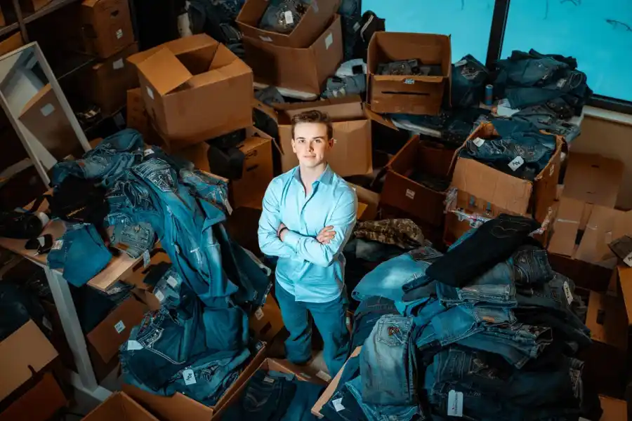 Alec Olander, grundare av A2 Vintage. Foto: Albin Haglund.