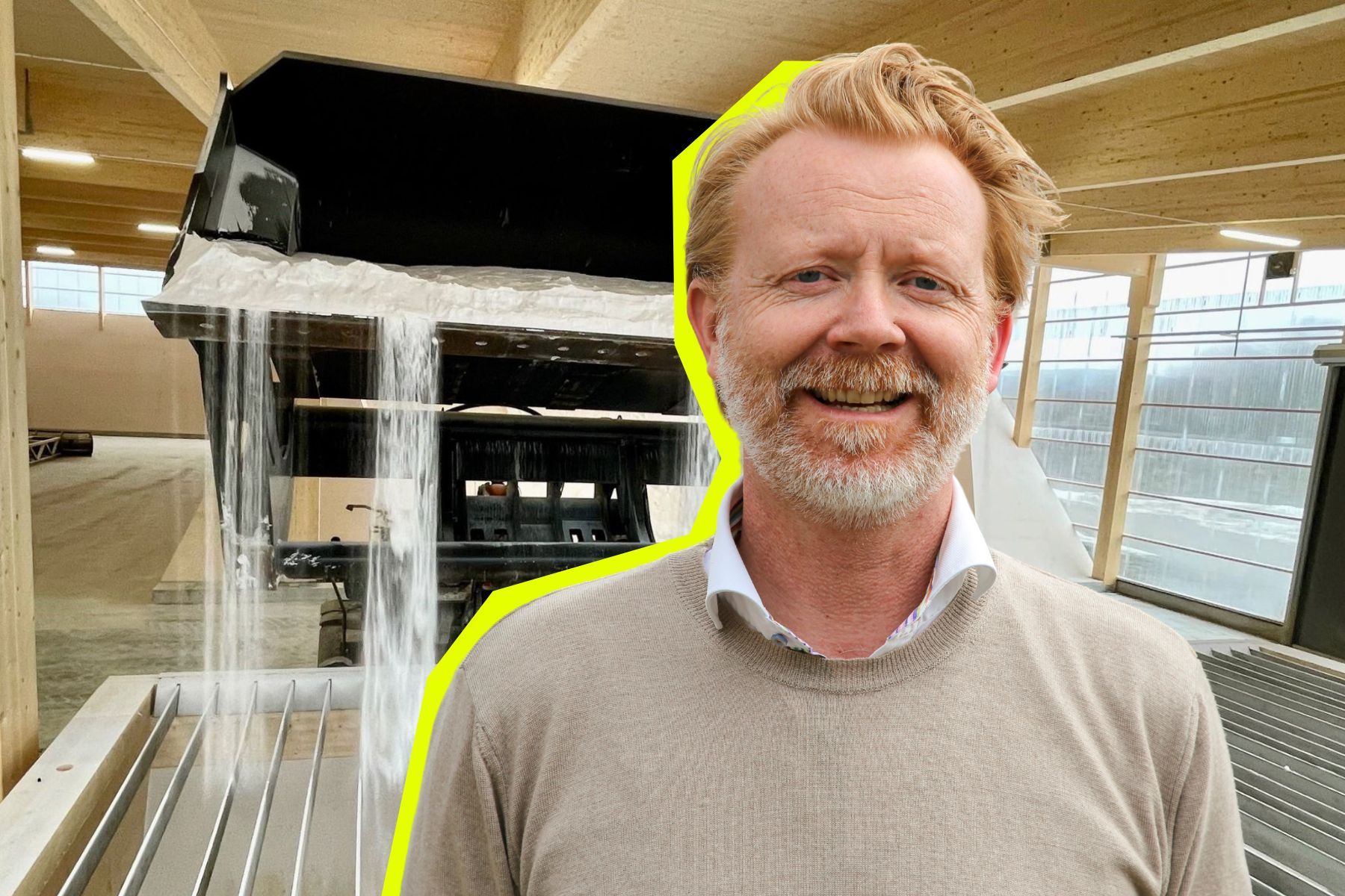 Här matas insatsvaror in för produktionsstarten och Jakob Liedberg, grundare och vd på Cinis Fertilizer. Foto: Cinis Fertilizer