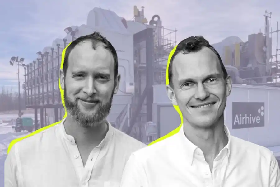 Rory Brown, CEO and co-founder of Airhive (left) and Reinier Zoomers, CEO of Carbyon. Press photos/Impact Loop design
