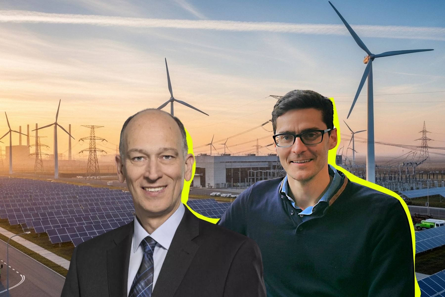 Gerhard Salge, CTO at Hitachi Energy (left) and Frederik Beelitz, head of advisory Central Europe at Aurora Energy Research. Press photos/Impact Loop design