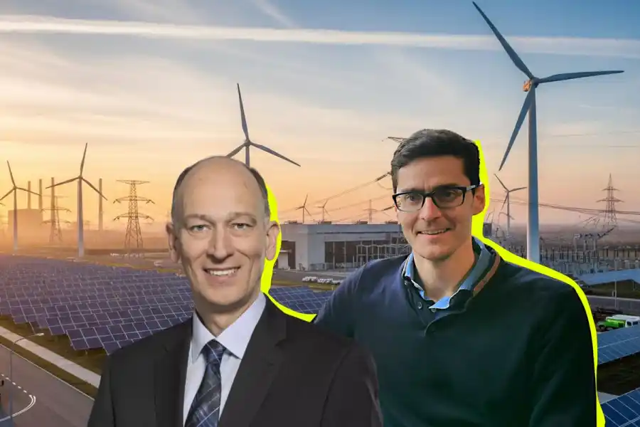 Gerhard Salge, CTO at Hitachi Energy (left) and Frederik Beelitz, head of advisory Central Europe at Aurora Energy Research. Press photos/Impact Loop design