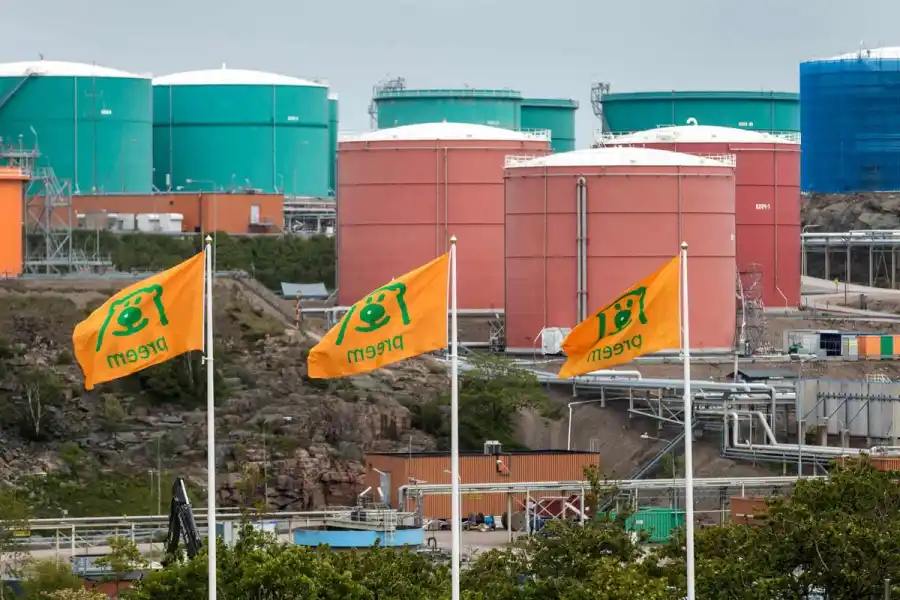 Preems oljeraffinaderi i Lysekil. Foto: Thomas Johansson/TT