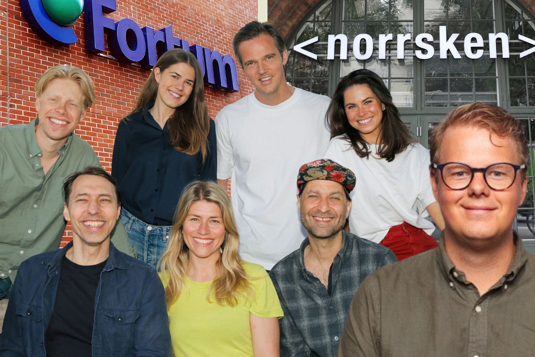Ebba Forsberg, Funda Sezgi, Inez Atmer, Johan Attby, Merit Vislapu, Rebecka Löthman Rydå, Siim Teller, Sjoerd Stevens och Alex Bakir på Norrsken Evolve och Gustav Eilertsen på Fortum. Foto: Pressbilder (montage).