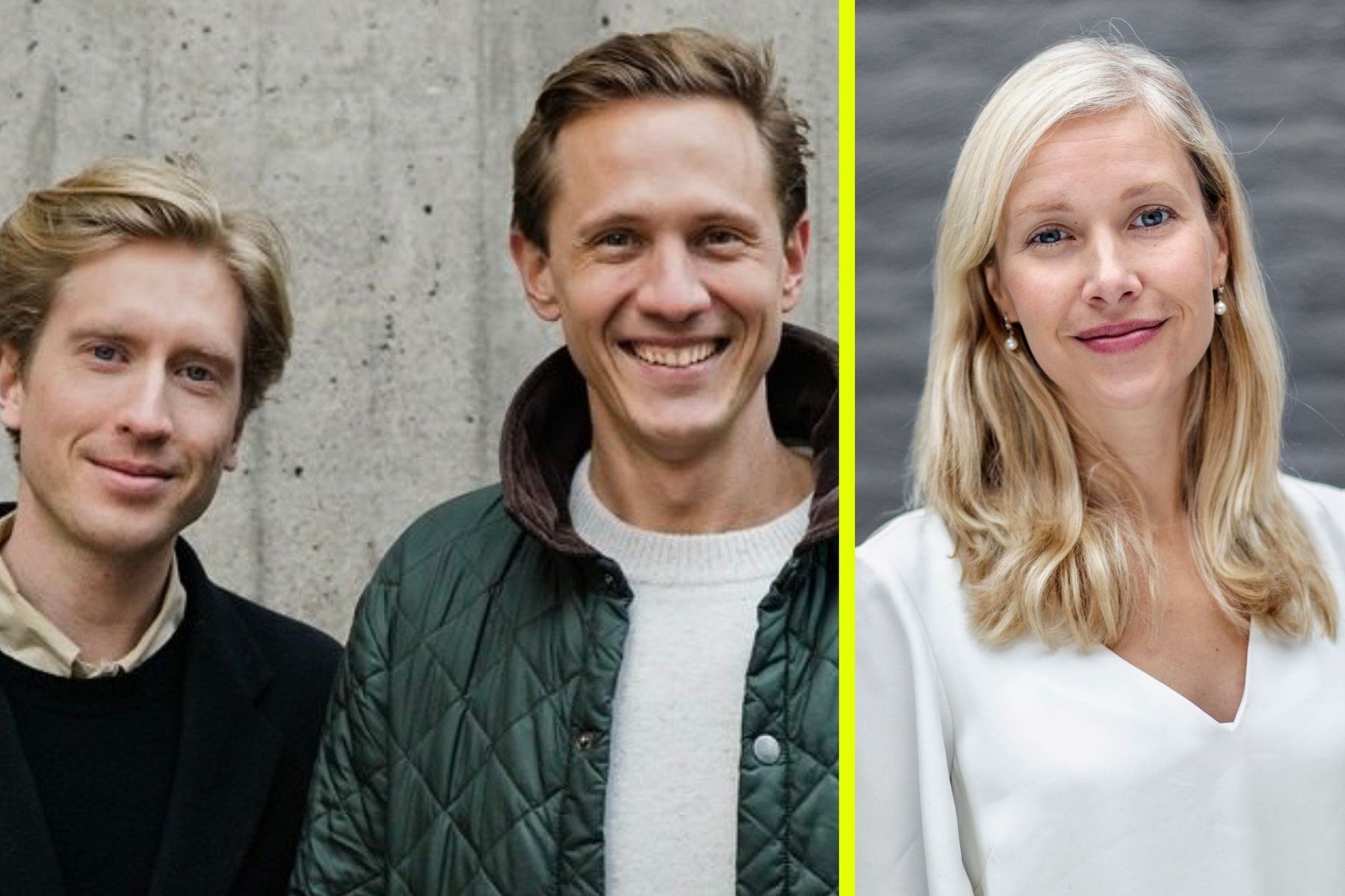 Veats grundare Andreas Karlsson och Christoffer Harlos samt Heidi Lindvall, Pale Blue Dot. Foto: pressbilder.