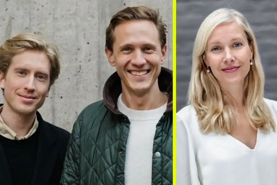 Veats grundare Andreas Karlsson och Christoffer Harlos samt Heidi Lindvall, Pale Blue Dot. Foto: pressbilder.