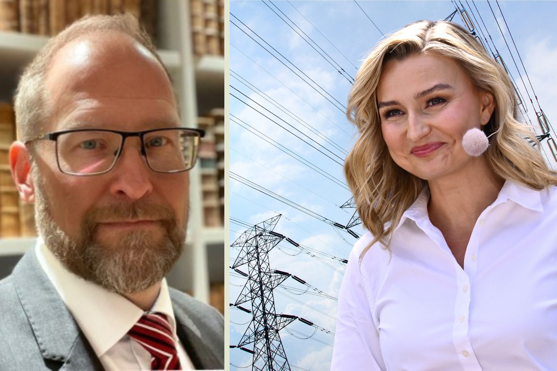 Tony Rosten och Ebba Busch. Foto: Pressbild / TT / Canva (montage).
