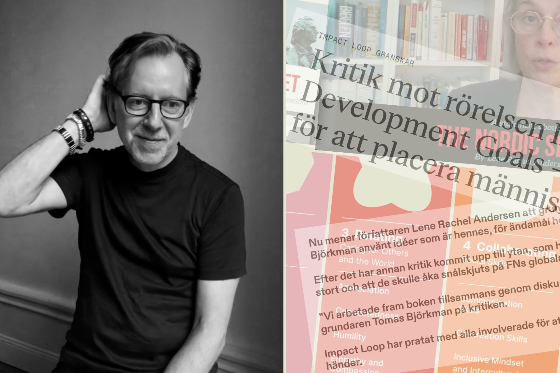 Jakob Trollbäck, som medgrundat Inner Development Goals och skapat ramverket. Foto: pressbild och collage av Impact Loop.