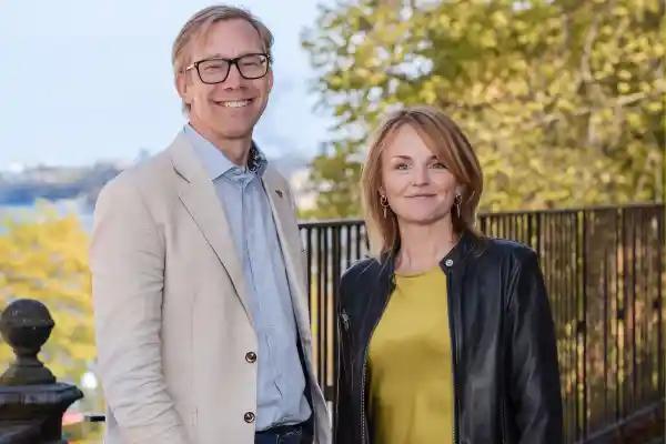 Stefan Krook och Lotta Wollentz på Laghum economy. Foto: Tanne Willow