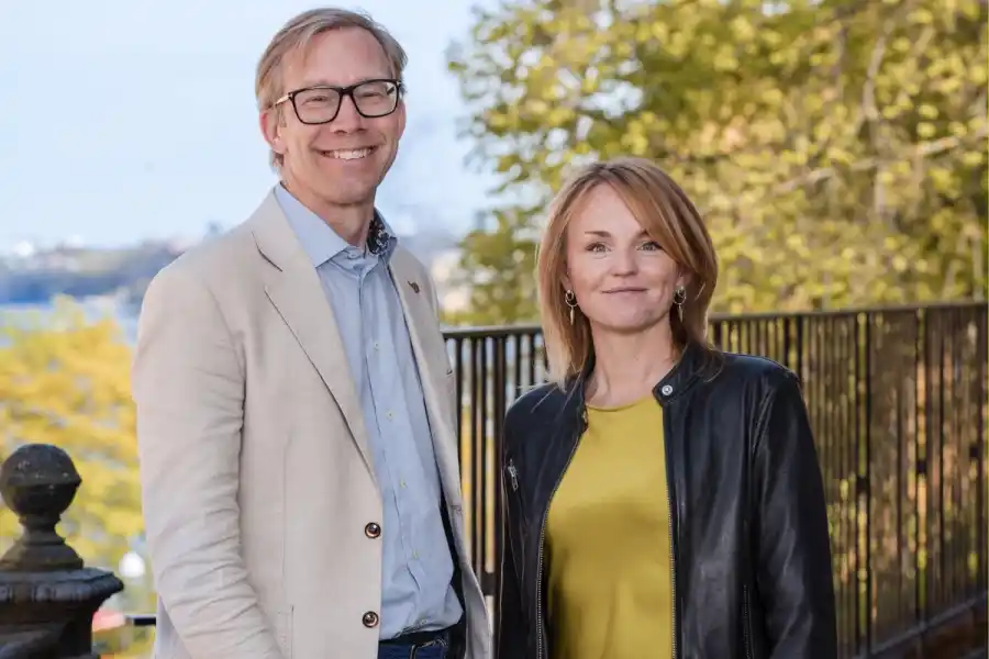 Stefan Krook och Lotta Wollentz på Laghum economy. Foto: Tanne Willow