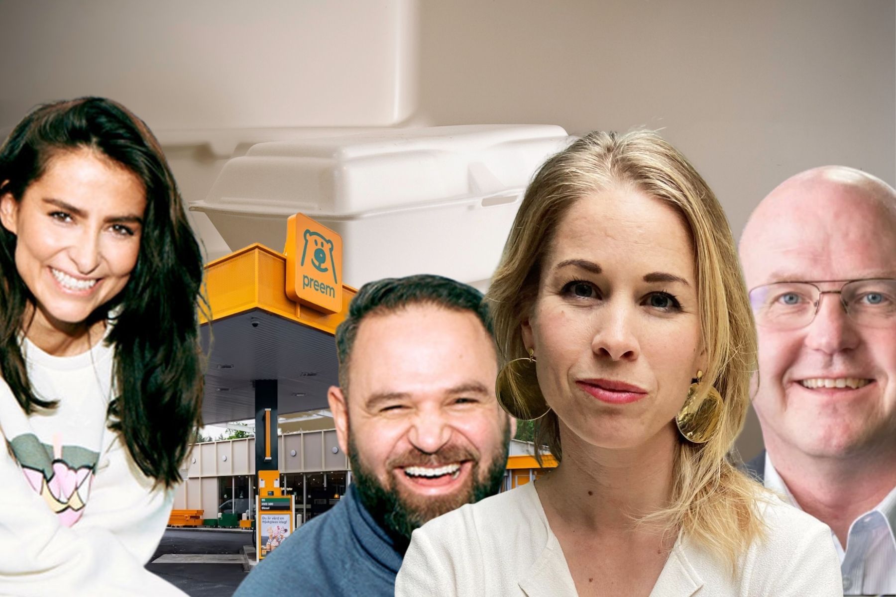 Berfin Roza Mert och Suwar Mert (Bower), Clara Lidberg (Panter), Lars Haglöf (Envipco) Foto: Pressbilder (montage).