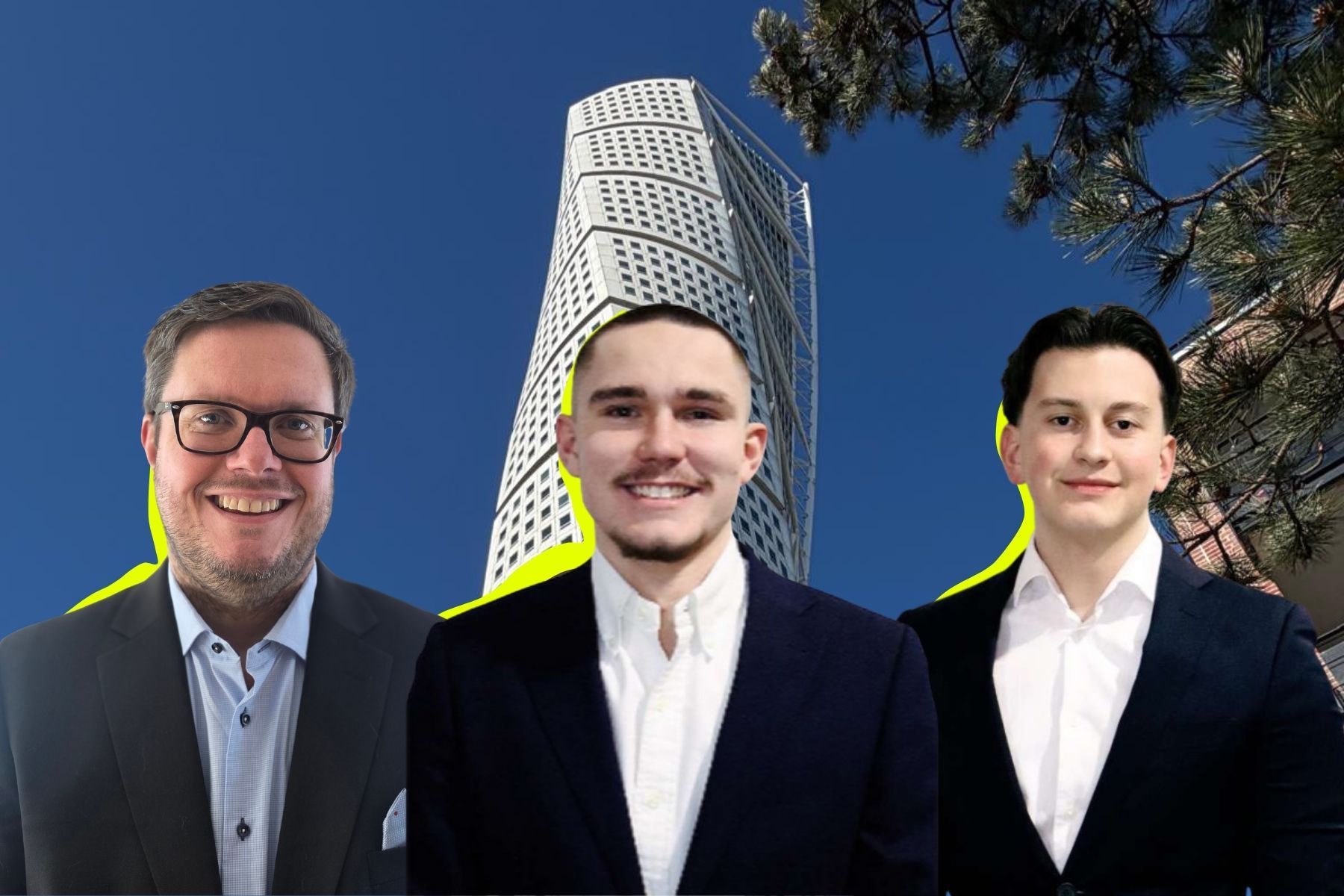 John Waldemarsson,  Simon Ottosson och Ervin Dizdaric, medgrundare av ReLoop Design. Foto: Pressbilder.
