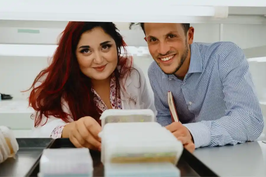 Genomines founders Dali Rashid (left) and Fabien Koutchekian (right). Supplied