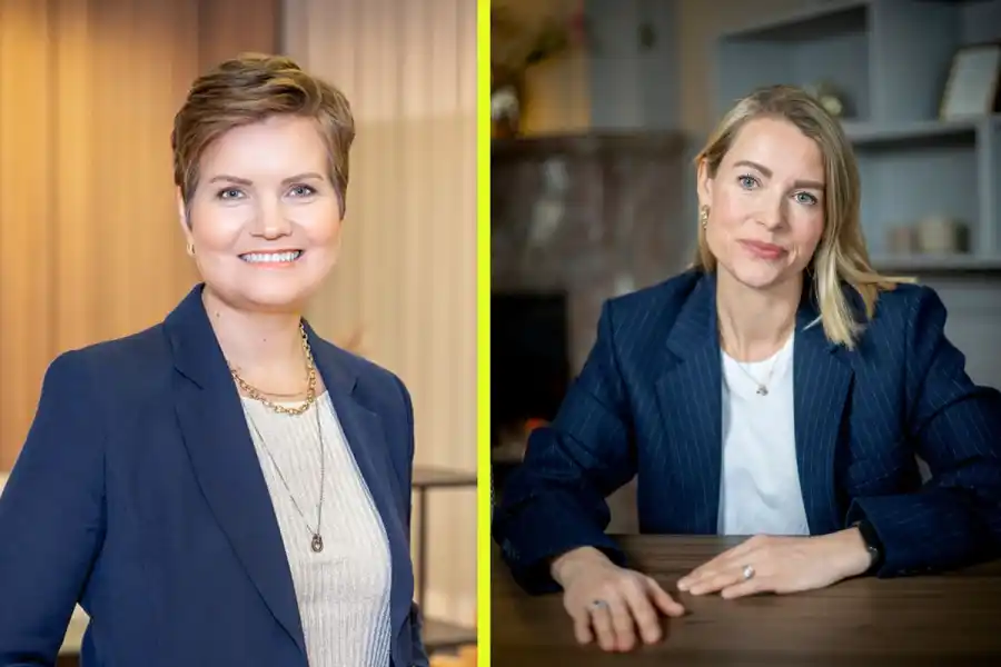 Iris Baldursdottir, vd på Snerpa Power och Sara Wimmercranz på Backing Minds. Foto: pressbild / TT.