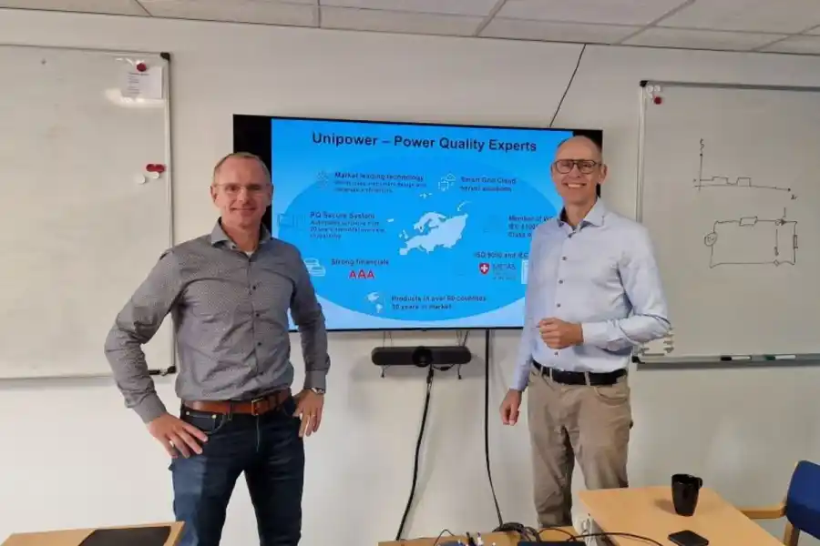 Peter Andersson, senior rådgivare, och Thomas Ottosson, vd på Unipower. Foto: Unipower.