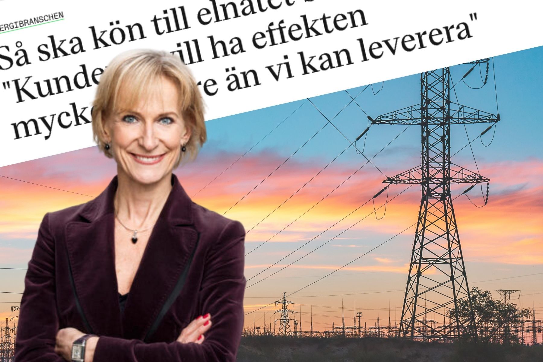 Regeringens industrisamordnare Kristina Alvendal. Foto: Pressbild/Canva. Collage: Energy Loop.