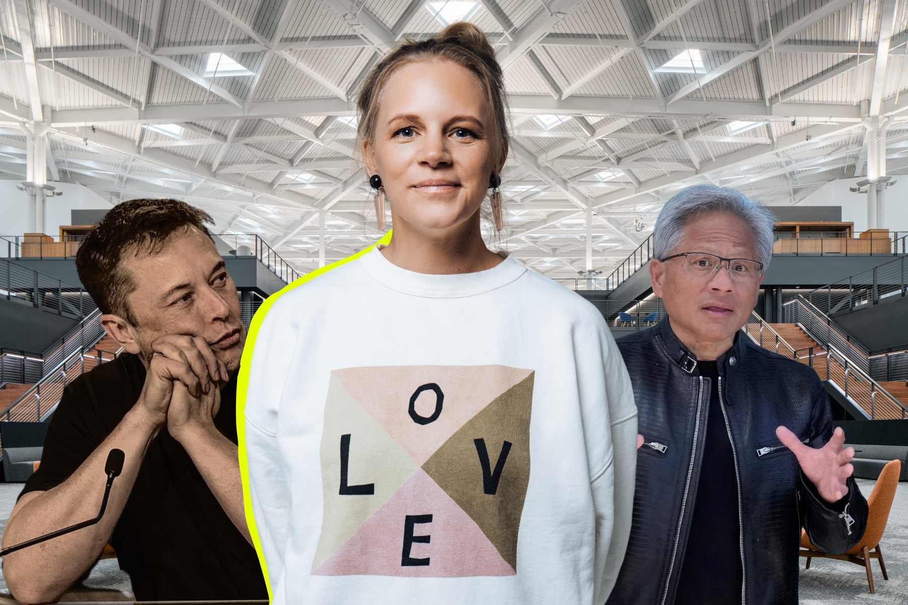 Jenny Holmström och Jensen Huang. Foto: Nvidia / Press.