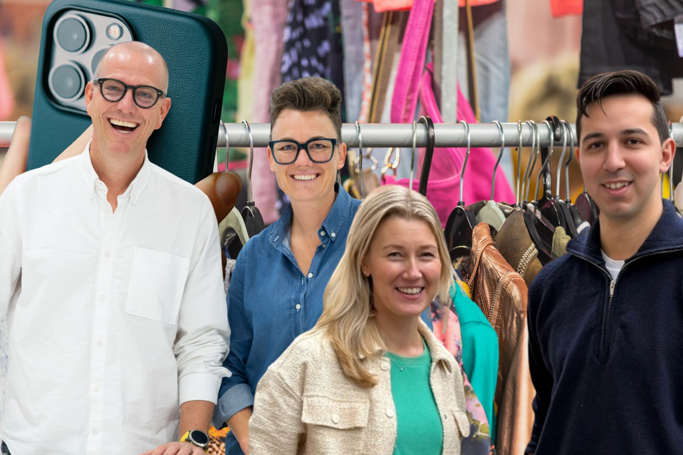 Henrik Berndtson och Matilda Westerman på Redesignedby samt Anna Dagälv och Jonatan Jall Jahja på Relovie. Foto: Pressbilder. Montage: Impact Loop.