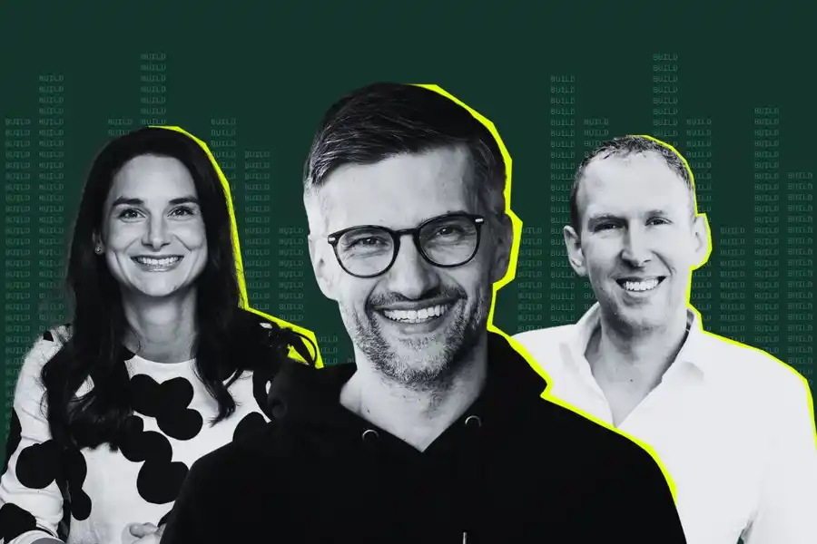 Clara Zverina, Principal på Altor, Danijel Višević, grundare av World Fund och Jacob Stedman, vd på Blykalla ansluter som talare på Impact Loops event BUILD.