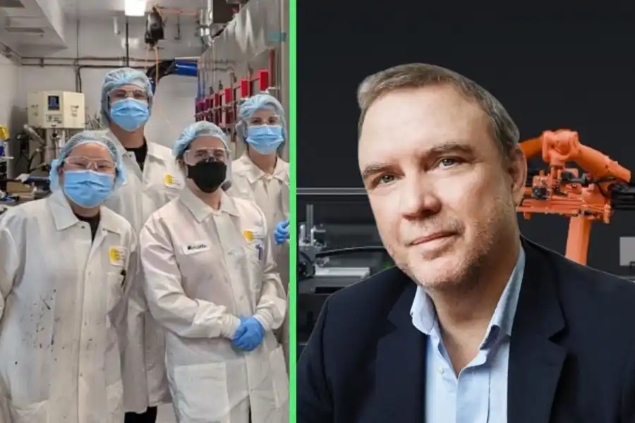 Mathias Ingvarsson på Holyvolt och delar av teamet i San Diego. Foto: Johann Bernövall / pressbild.