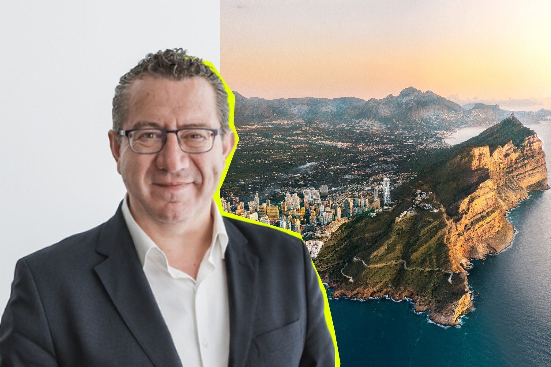 Benidorm mayor Antonio Pérez Pérez and Benidorm's Sierra Helada Natural Park. Photo: Media images/Impact Loop