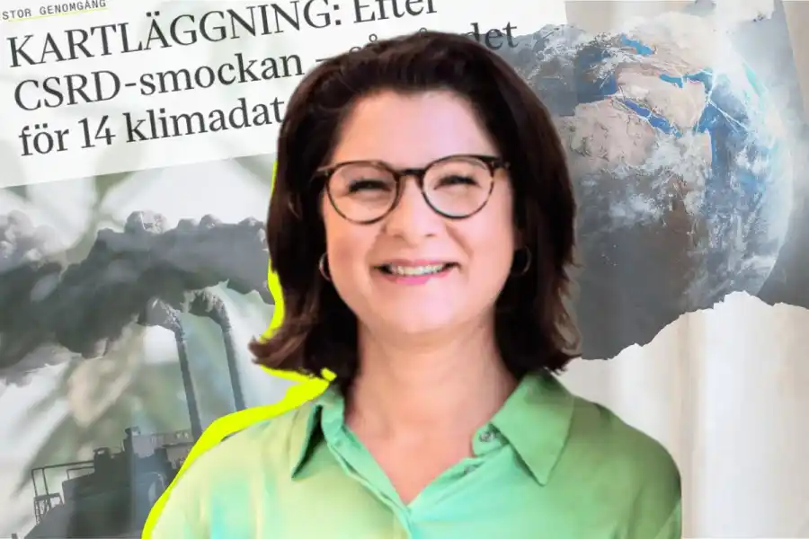 Julia Staunig, ny vd på klimatdata-bolaget Position Green. Foto: Pressbilder (montage).