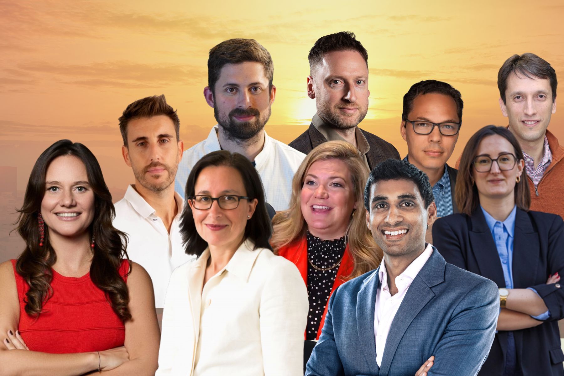 Some of the founders and investors mentioned in this piece. Full names below. Credit: Press photos/Impact Loop design