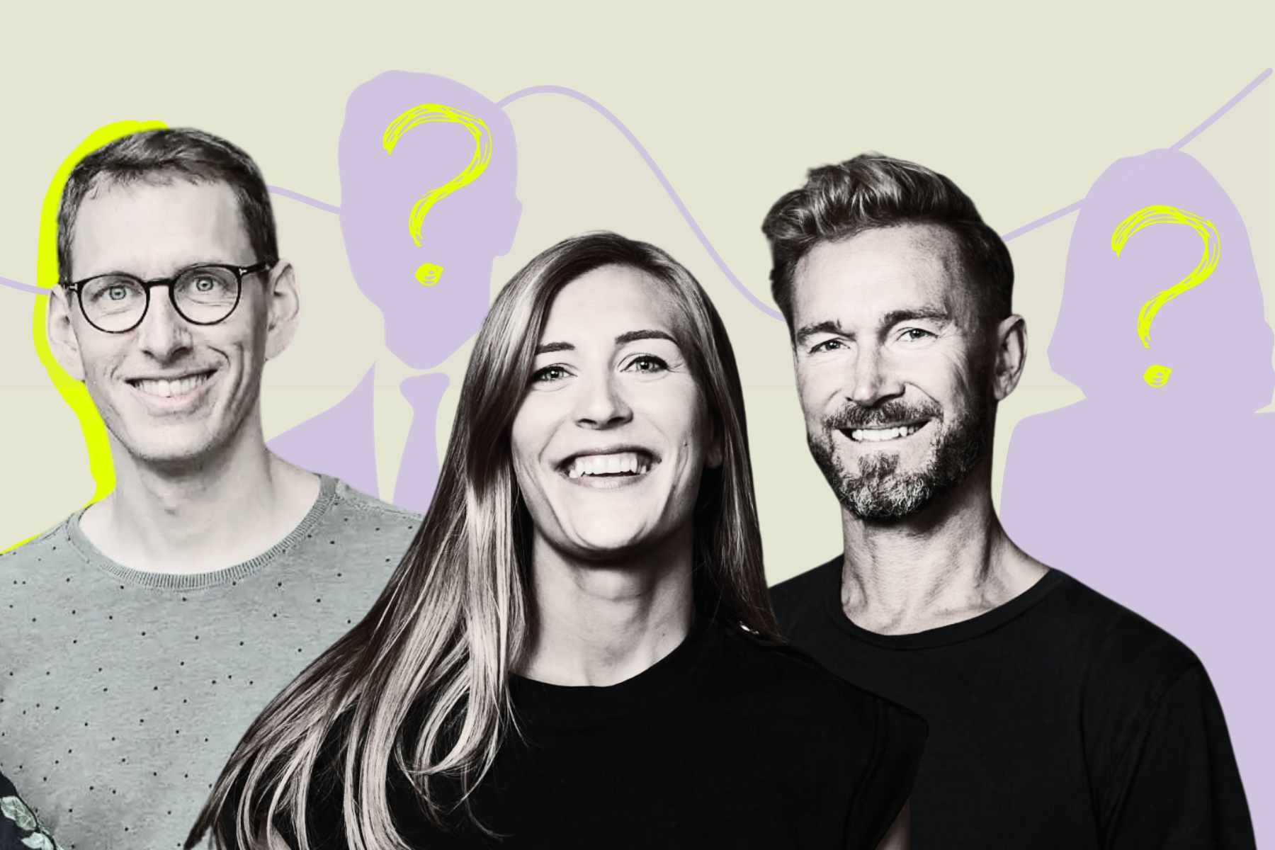 Hampus Jakobsson (Pale Blue Dot), Agate Freimane och David Frykman (Norrsken VC). Foto: press.