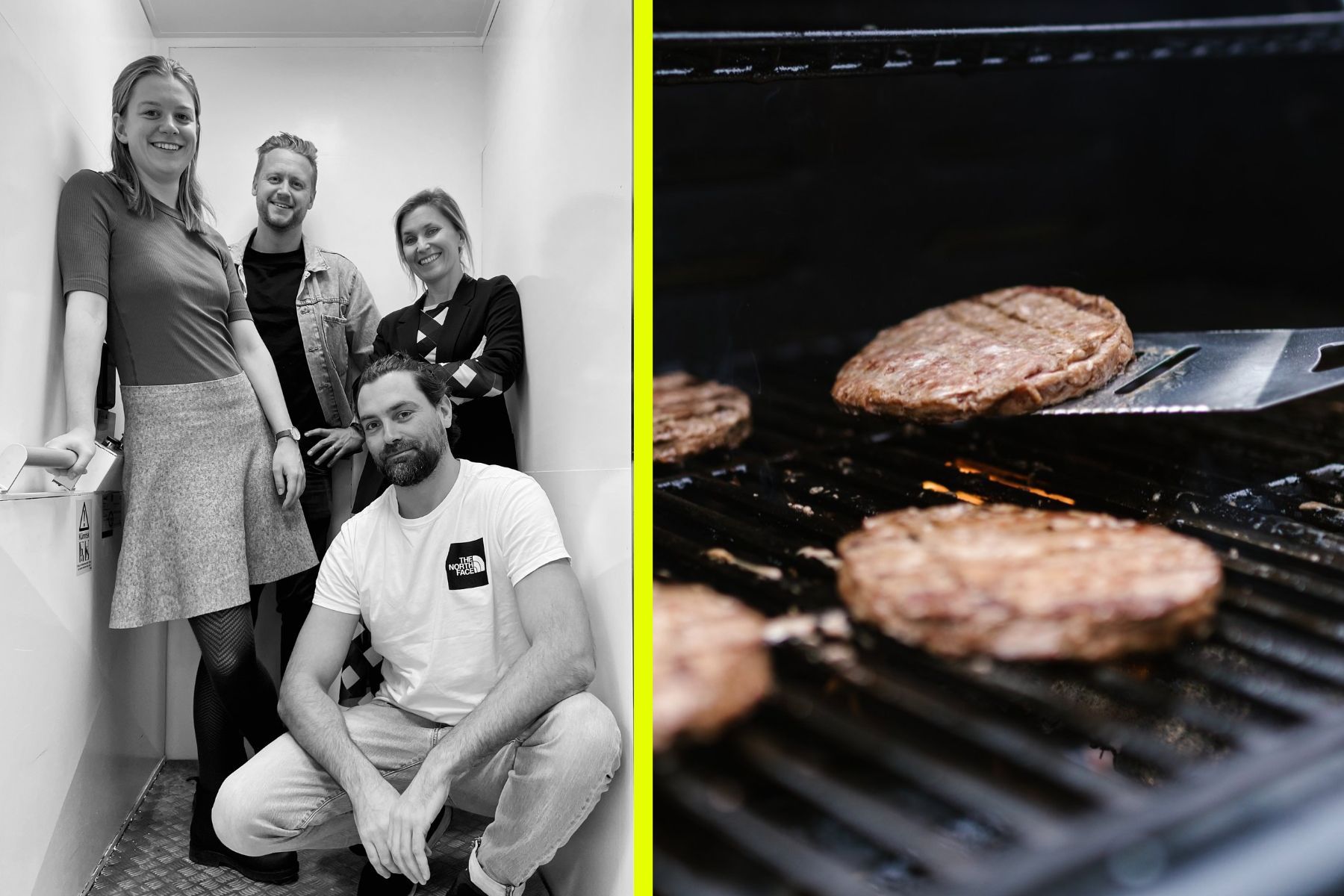 Re:meats team: Emma Itting, Jacob Schaldemose Peterson, Gittan Schiöld och Marten Schmidt. Foto: pressbilder.