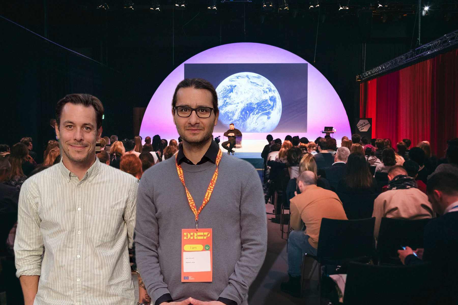 Rikard Rosell och Jan Ahmadi, Impact Loop. Bakgrundsfoto: Anna Hugosson/mediabank.visitstockholm.com.