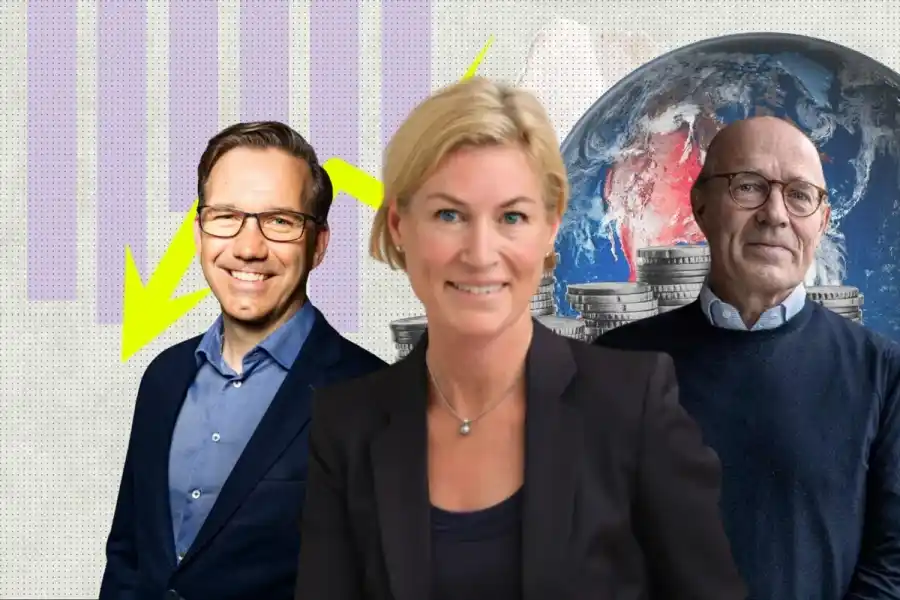 Torbjörn Bäck, vd för Echandia, Anna Ljungdahl, investeringsansvarig på Industrifonden, Harald Mix, investerare. Foto: Pressbilder (montage)..jpg