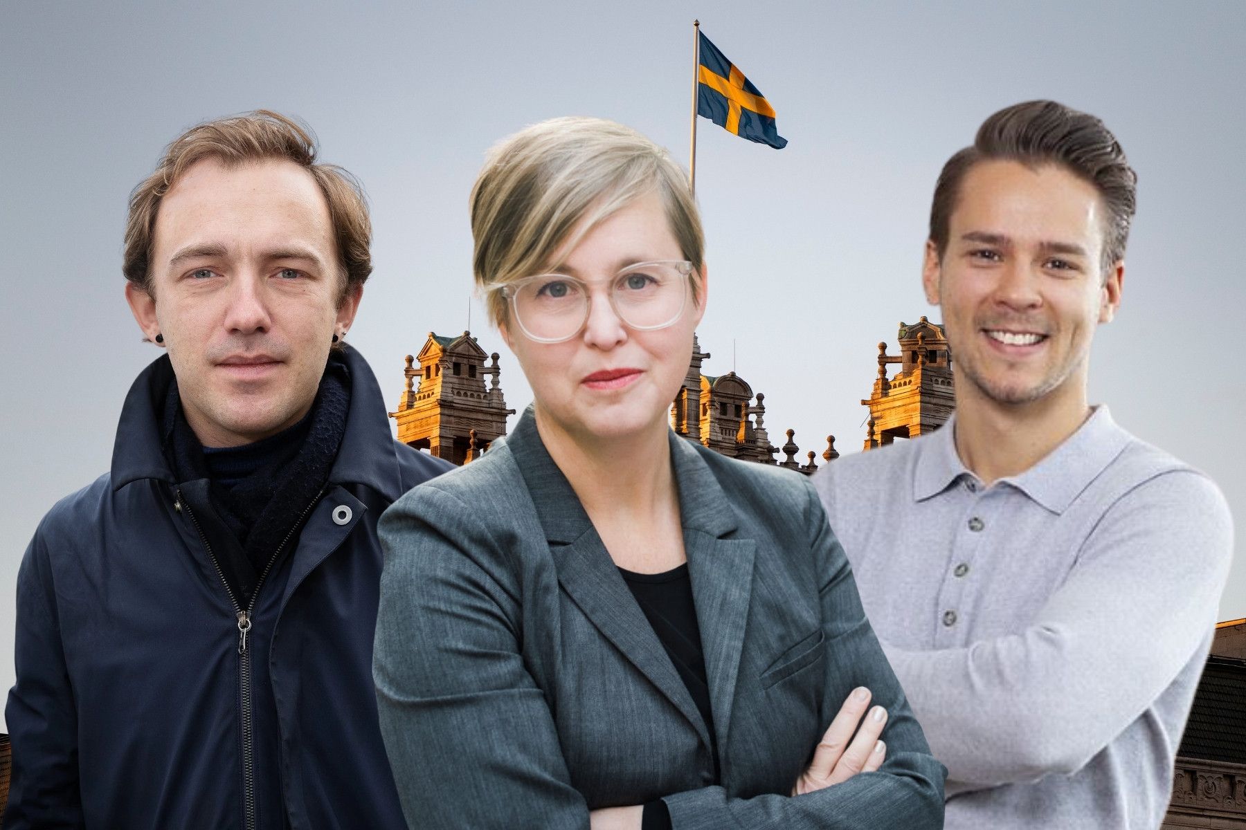 Eric Luth, Lisa Pelling och Lorentz Tovatt. Foto: TT/Pressbilder. Collage: Energy Loop